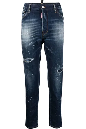 Dsquared2 Skinny-Jeans mit Farbklecksen