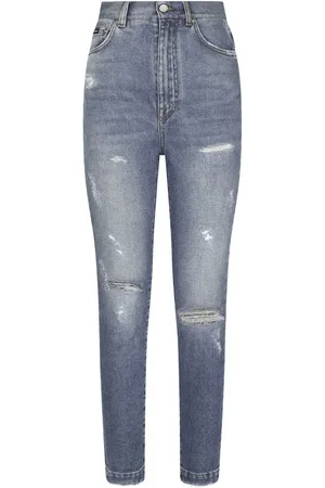 Dolce & Gabbana Schmale Grace Distressed-Jeans