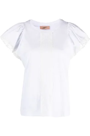 Twin-Set T-Shirt mit Spitzenborten
