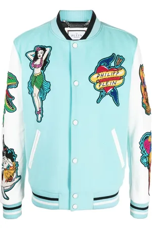 Philipp Plein Hawaii Bomberjacke im College-Look