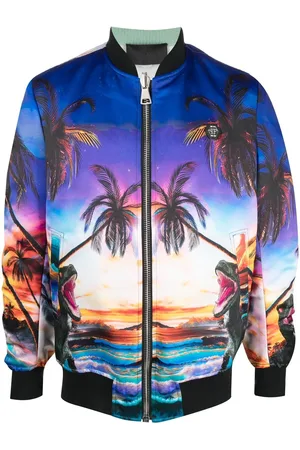 Philipp Plein Bomberjacke mit Hawaii-Print