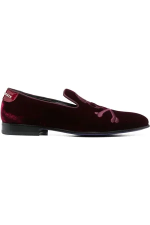 Philipp Plein Loafer aus Samt mit Totenkopf 20mm