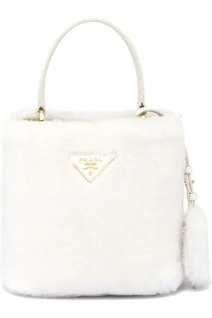 Prada Mini Panier Shopper mit Shearling