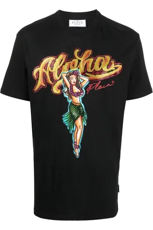 Philipp Plein Verziertes Hawaii T-Shirt