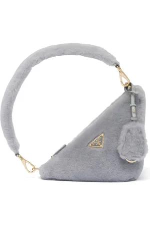 Prada Mini Schultertasche mit Shearling