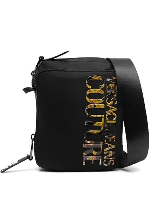 VERSACE Kuriertasche mit Logo-Applikation