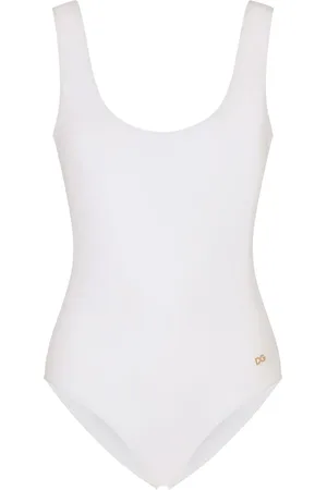 Dolce & Gabbana Badeanzug mit Logo-Schild
