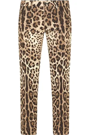 Dolce & Gabbana Skinny-Jeans mit Leo-Print