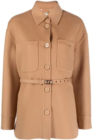 Fendi Einreihiger Blazer mit Logo-Schnalle