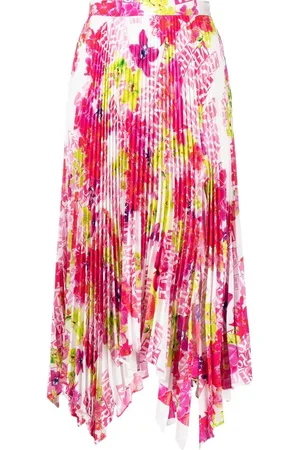 VERSACE Faltenrock mit Blumen-Print