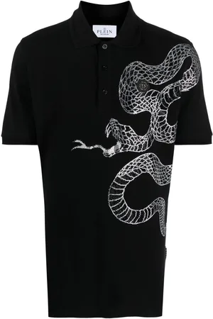 Philipp Plein Poloshirt mit Schlangen-Print