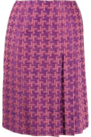 CHANEL 2000 Faltenrock aus Tweed
