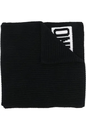 Moschino Gerippter Schal mit Logo