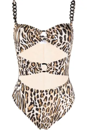 Moschino Badeanzug mit Leoparden-Print