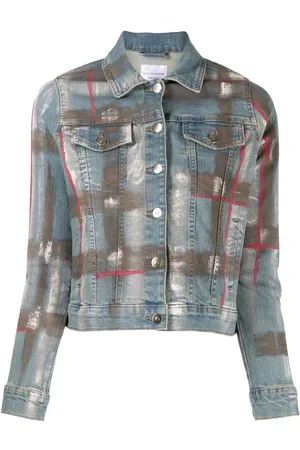 Madison.Maison Jeansjacke mit Farbklecks-Print