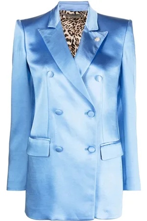 Philipp Plein Doppelreihiger Satinblazer