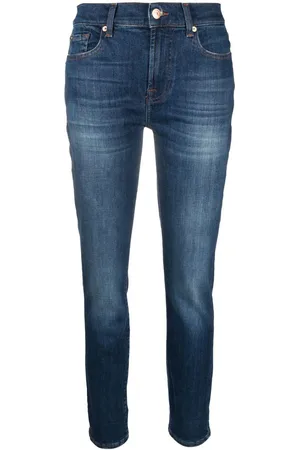 7 for all Mankind Halbhohe Cropped-Jeans