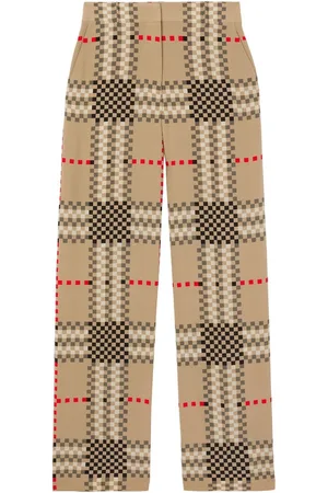 Burberry Weite Hose mit Pixel-Check