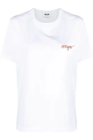 Msgm T-Shirt mit Logo-Stickerei
