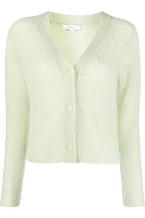 Vince Gerippter Cardigan mit V-Ausschnitt
