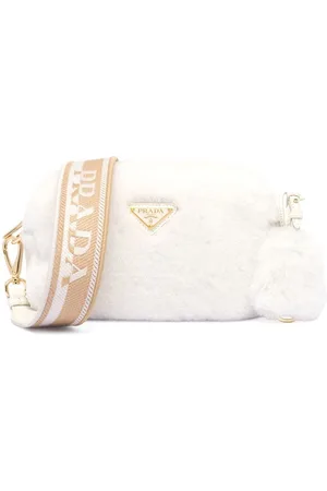 Prada Schultertasche mit Schild