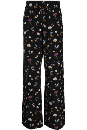 Stella McCartney Seidenhose mit Blumen-Print