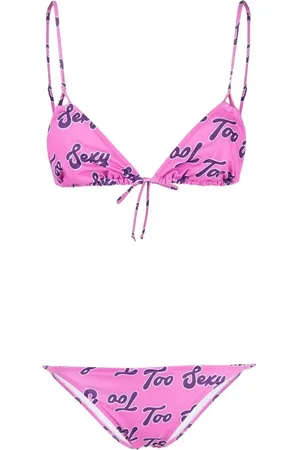 Natasha Zinko Bikini mit "Too Sexy"-Print