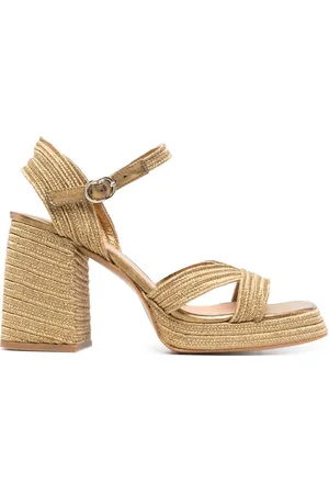 Castaner Slingback-Sandalen im Metallic-Look