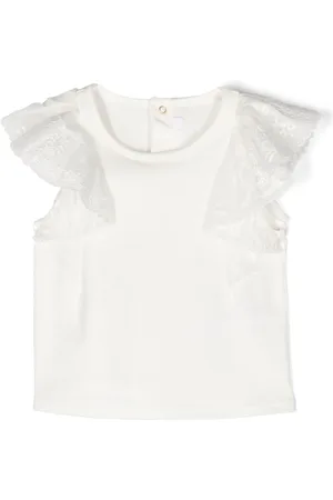 Chloé T-Shirt mit Flatterärmeln
