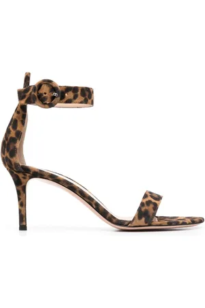 Gianvito Rossi Sandalen mit Leoparden-Print 70mm