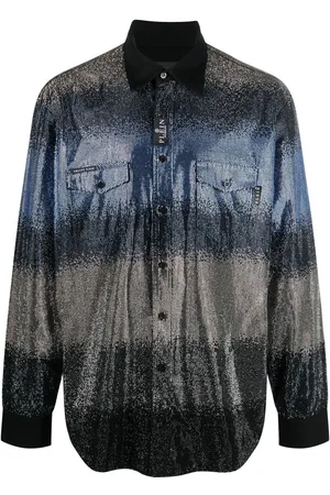 Philipp Plein Gestreiftes Hemd mit Pailletten