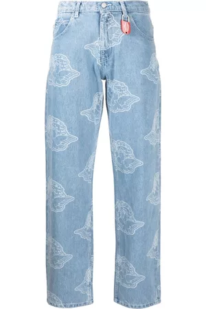 Fiorucci Gerade Jeans mit grafischem Print