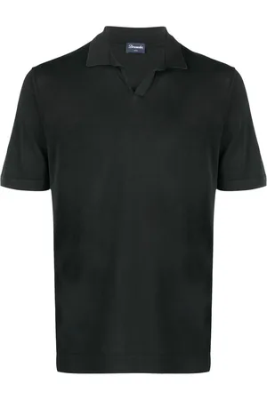 DRUMOHR Poloshirt mit V-Ausschnitt