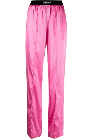 Tom Ford Gerade Hose mit Logo-Bund