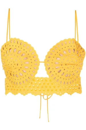 Stella McCartney Cropped-Top mit Lochstickerei