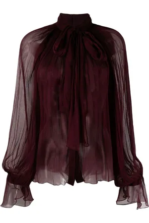 Atu Body Couture Transparente Bluse mit Schleife