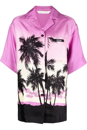 Palm Angels Bowlinghemd mit Sonnenuntergang
