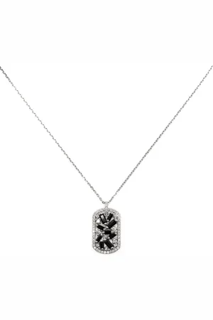 Suzanne Kalan 18kt Weißgoldhalskette mit Edelsteinen