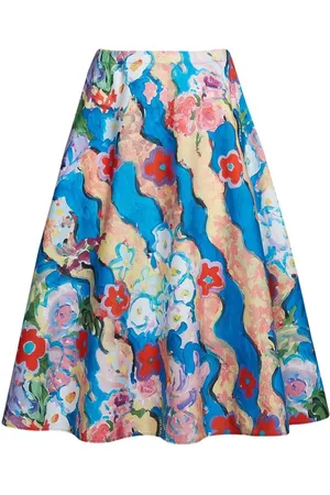 Marni A-Linien-Rock mit Blumen-Print