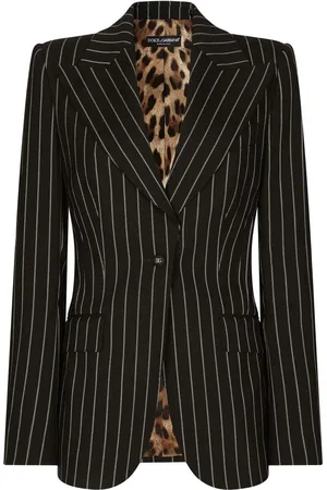 Dolce & Gabbana Einreihiger Turlington Blazer mit Nadelstreifen