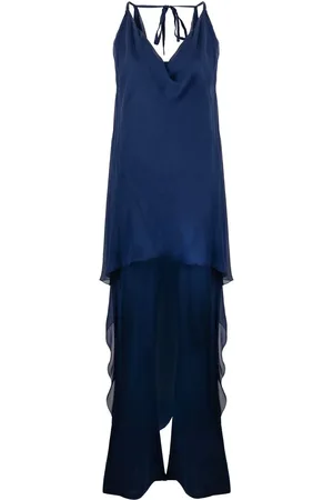Alberta Ferretti Kleid mit Wasserfallkragen