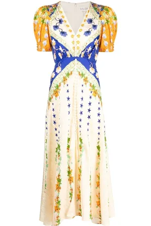 SALONI Lea Kleid mit Blumen-Print