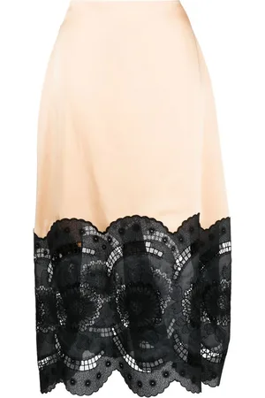 Stella McCartney Midirock mit Lochstickerei