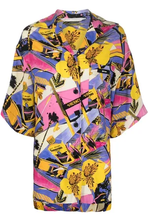 Palm Angels Bowlinghemd mit grafischem Print
