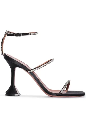Amina Muaddi Strassverzierte Sandalen