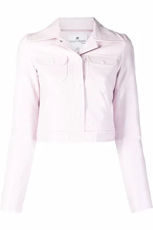 Courrèges Cropped-Jacke mit fallendem Revers