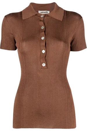 AERON Geripptes Poloshirt