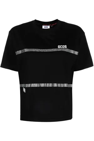 GCDS T-Shirt mit Strass-Streifen