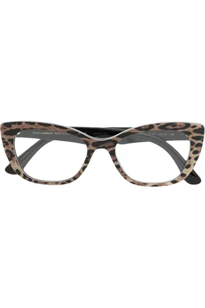 Dolce & Gabbana Cat-Eye-Brille mit Leoparden-Print