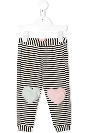 Wauw Capow by Bangbang Gestreifte Leggings mit Herz-Patches